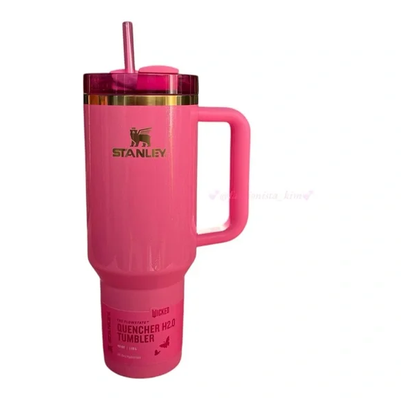 40oz Stanley X Wicked Glinda tumbler cup pink NEW - Picture 1 of 10